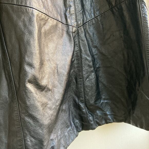 WILSONS Vintage Leather Black Jacket Gold Buttons Size M - Picture 12 of 16